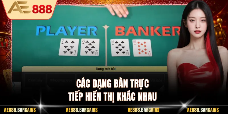 Các dạng bàn trực tiếp hiển thị khác nhau