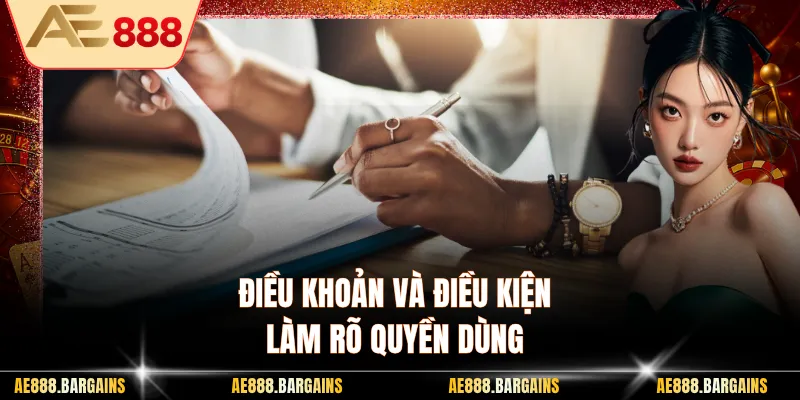 Điều khoản và điều kiện làm rõ quyền dùng