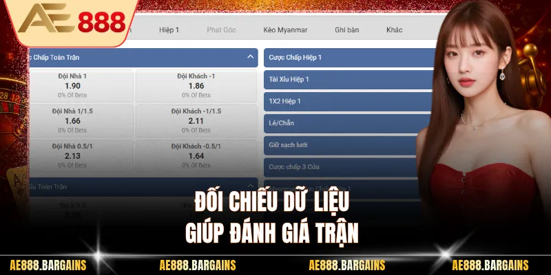 Đối chiếu dữ liệu giúp đánh giá trận
