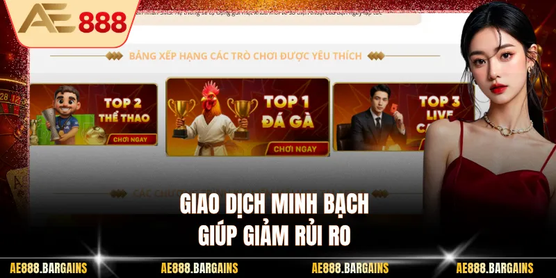 Giao dịch minh bạch giúp giảm rủi ro