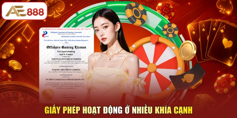 Giấy phép hoạt động ở nhiều khía cạnh
