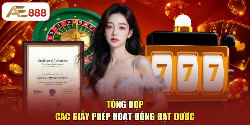 Tổng hợp các giấy phép hoạt động đạt được
